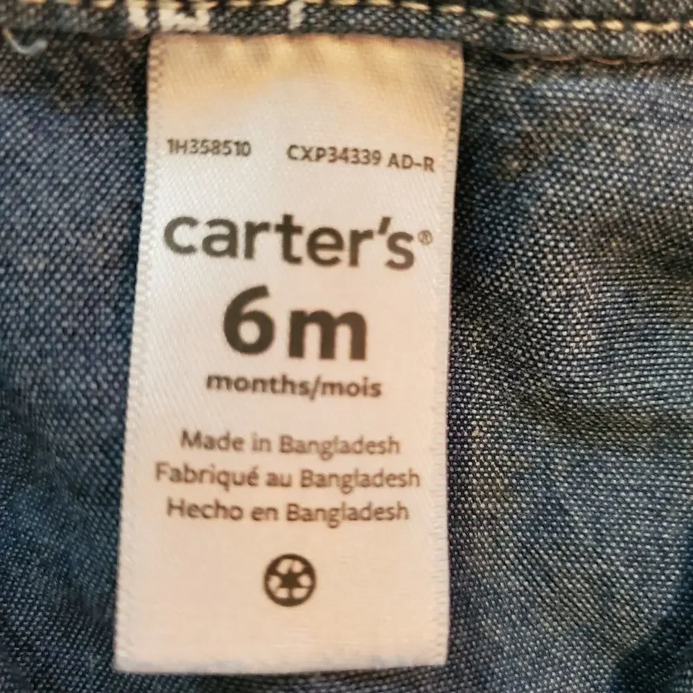 Carters 6 month button down long sleeve